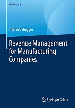 portada Revenue Management for Manufacturing Companies (Edition Kwv) (en Inglés)