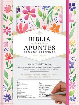 portada Rvr 1960 Biblia de Apuntes Tamaño Personal, Floreada, Tela Impresa