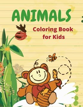 portada Animals Coloring Book For Kids: Animals Coloring Book with Elephants, Lions, Horses, Owls, Cats, Dogs and Many More