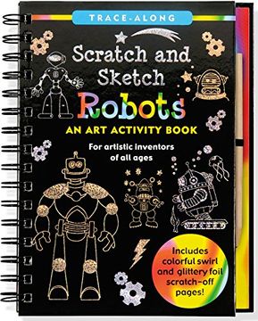 portada Scratch and Sketch Robots - Trace Along (Scratch & Sketch) (en Inglés)