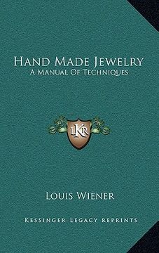 portada hand made jewelry: a manual of techniques (en Inglés)