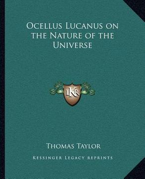 portada ocellus lucanus on the nature of the universe (in English)