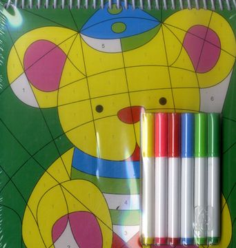 portada Pintar por Numeros oso -Verde- (Inc. Marcadores)