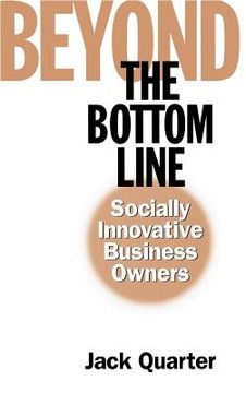 portada beyond the bottom line: socially innovative business owners (en Inglés)