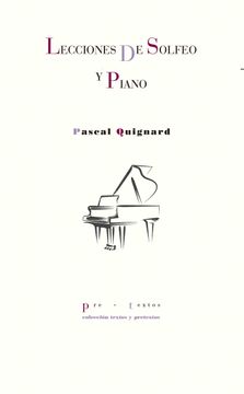 portada Lecciones de Solfeo y Piano (in Spanish)
