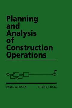 portada planning and analysis of construction operations (en Inglés)