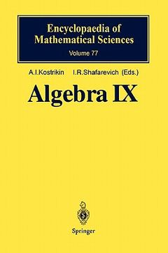 portada algebra ix: finite groups of lie type. finite-dimensional division algebras (en Inglés)