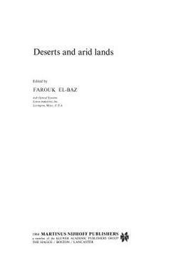 portada Deserts and Arid Lands (in English)