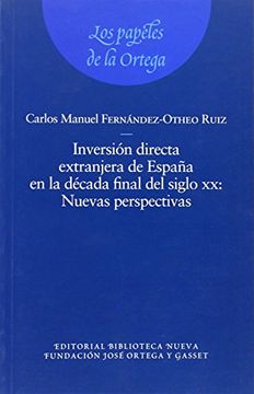 portada Inversion Directa Extranjera de Espa~Na en la Decada Final del Siglo xx: Nuevas Perspectivas (in Spanish)