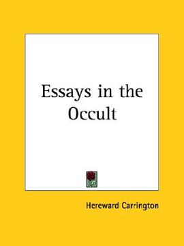 portada essays in the occult