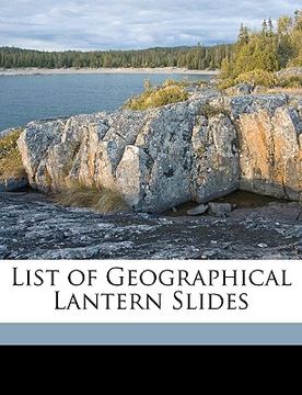 portada list of geographical lantern slides (en Inglés)