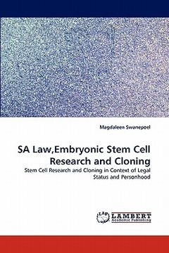 portada sa law, embryonic stem cell research and cloning (en Inglés)