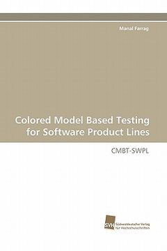 portada colored model based testing for software product lines (in English)