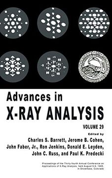 portada Advances in X-Ray Analysis: Volume 29: V. 29: (en Inglés)