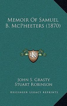 portada memoir of samuel b. mcpheeters (1870) (en Inglés)