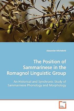 portada the position of sammarinese in the romagnol linguistic group (in English)