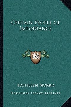 portada certain people of importance (en Inglés)