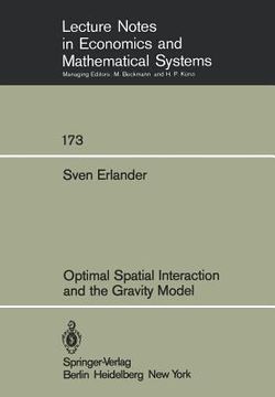 portada optimal spatial interaction and the gravity model