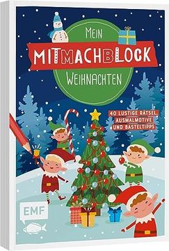 portada Mein Mitmachblock Weihnachten: 40 Weihnachtliche Rätsel, Ausmalmotive und Basteltipps (en Alemán)