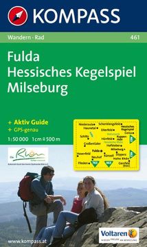 portada Kompass Wanderkarte Fulda - Hessisches Kegelspiel - Milseburg: Wanderkarte mit Kurzführer und Radwegen. Gps-Genau. 1: 50000, Kompass Wanderkarte 461 (en Alemán)