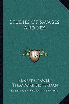 portada studies of savages and sex
