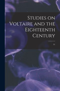 portada Studies on Voltaire and the Eighteenth Century; 31