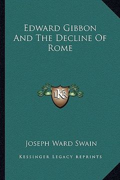 portada edward gibbon and the decline of rome (en Inglés)