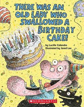 portada There was an old Lady who Swallowed a Birthday Cake: A Board Book (in English)