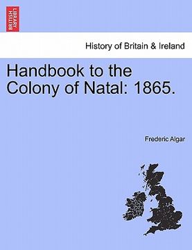portada handbook to the colony of natal: 1865.