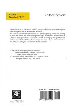 portada Interface Theology: Applied Ethics (en Inglés)
