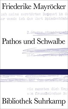 portada Pathos und Schwalbe (Bibliothek Suhrkamp) (en Alemán)
