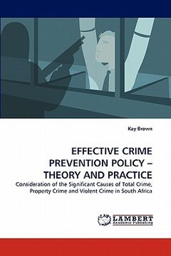 portada effective crime prevention policy - theory and practice (en Inglés)