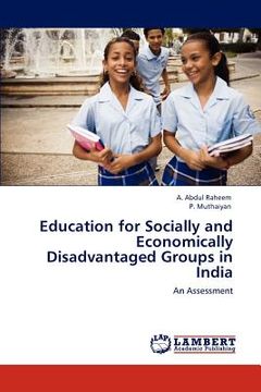 portada education for socially and economically disadvantaged groups in india (en Inglés)