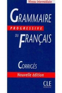 portada grammaire progressive du francais corriges