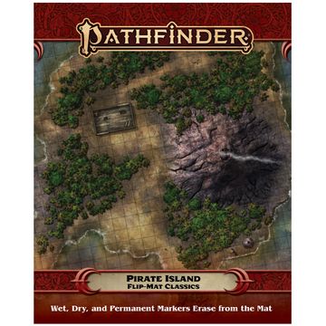 portada Pathfinder Flip-Mat Classics: Pirate Island - 24X30 Unfolded, Folding Map, Tabletop rpg