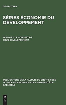 portada Le Concept de Sous-Développement (en Francés)