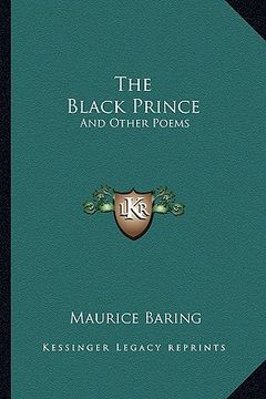 portada the black prince: and other poems (en Inglés)