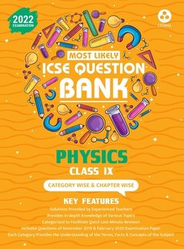 portada Most Likely Question Bank - Physics: ICSE Class 9 for 2022 Examination (en Inglés)
