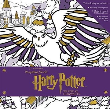 portada Harry Potter: Winter at Hogwarts: A Magical Coloring set (in English)