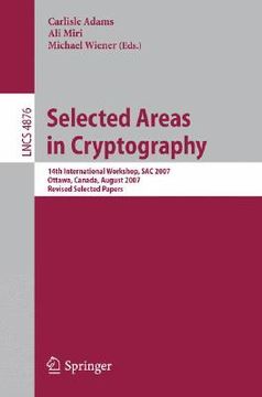 portada selected areas in cryptography (en Inglés)