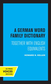portada A German Word Family Dictionary: Together With English Equivalents (en Inglés)