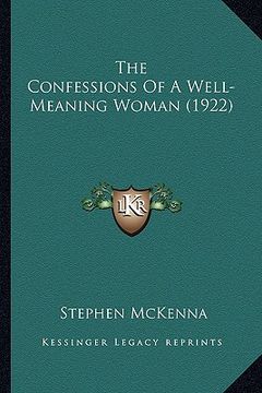 portada the confessions of a well-meaning woman (1922)