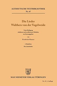 portada Die Lieder Walthers von der Vogelweide (en Alemán)