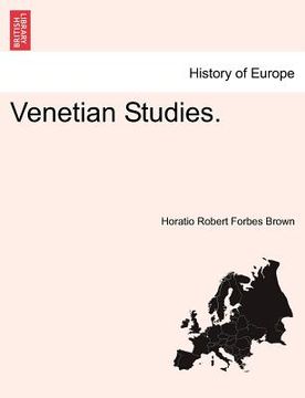 portada venetian studies. (en Inglés)