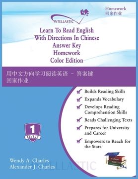 portada Learn To Read English With Directions In Chinese Answer Key Homework: Color Edition (in English)