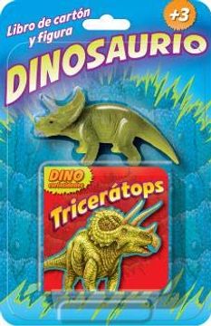 portada Triceratops Libro de Carton y Figura Dinosaurio