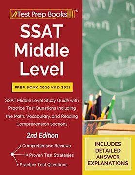 portada Ssat Middle Level Prep Book 2020 and 2021: Ssat Middle Level Study Guide With Practice Test Questions Including the Math, Vocabulary, and Reading Comprehension Sections [2Nd Edition] 