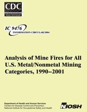 portada Analysis of Mine Fires for All U.S. Metal/Nonmetal Mining Categories,1990-2001 (in English)