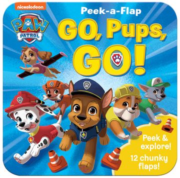 portada Peek-A-Flap paw Patrol go, Pups, go! A Children’S Lift-A-Flap Board Book for Little paw Patrol Lovers; Chase and Friends Interactive Adventure (en Inglés)