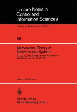 portada mathematical theory of networks and systems: proceedings of the mtns-83 international symposium beer sheva, israel, june 20-24, 1983 (en Inglés)